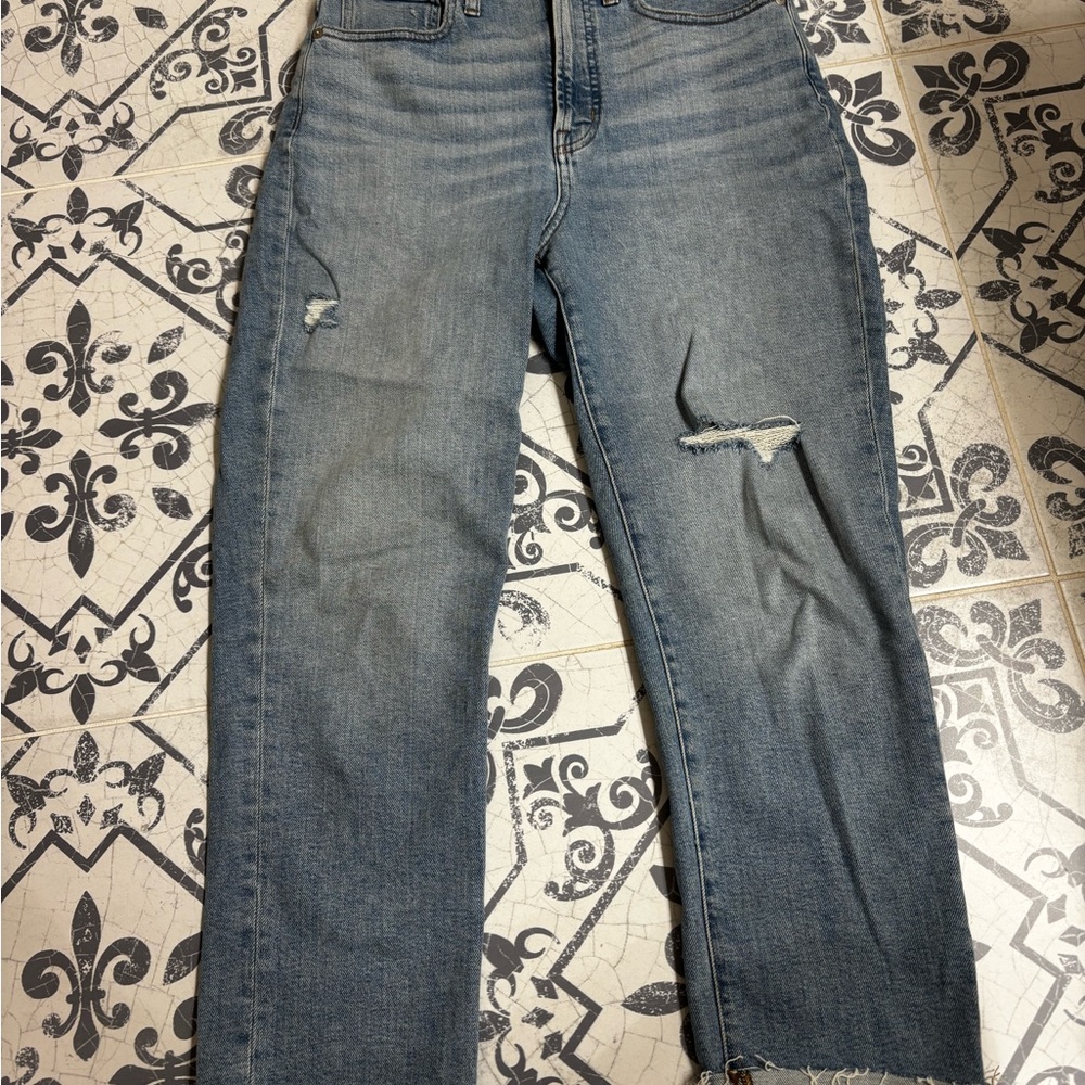 Classic Blue Distressed Women's Jeans